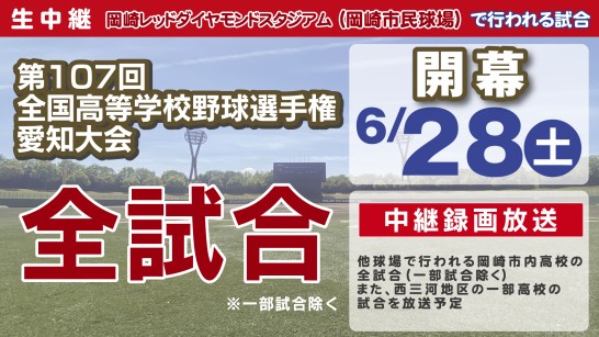 第107回全国高等学校野球選手権愛知大会