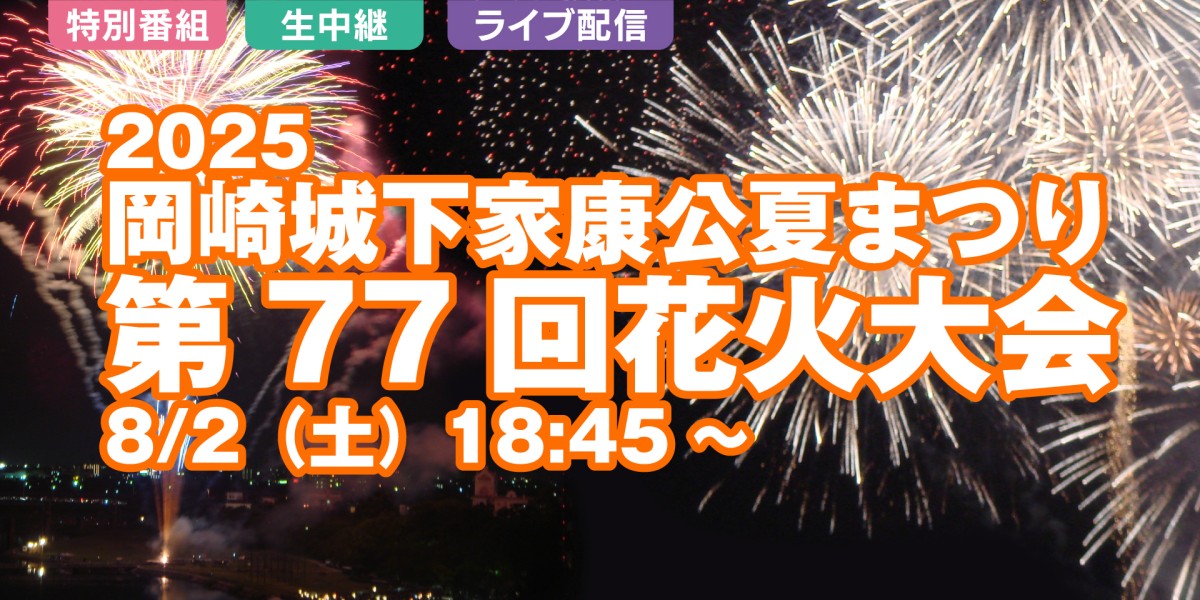 岡崎城下家康公夏まつり　第77回花火大会