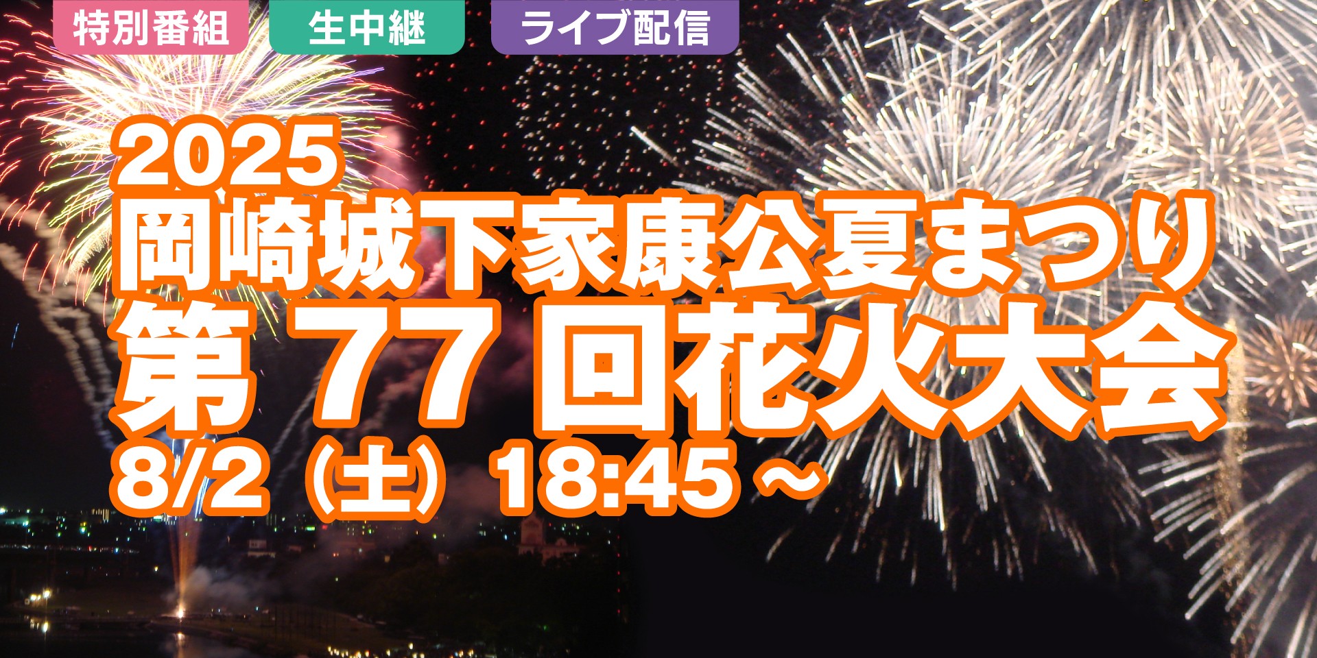 岡崎城下家康公夏まつり　第77回花火大会