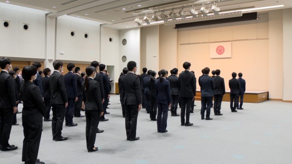 新規採用職員辞令交付式・市長訓示