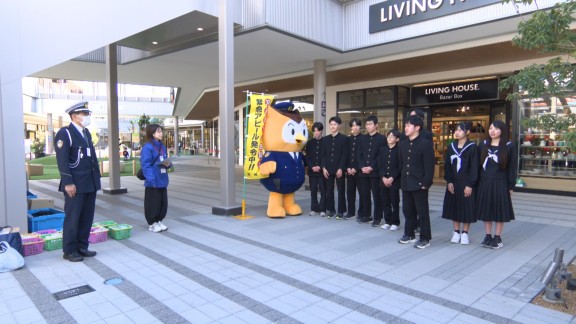 東海中生徒　交通安全キャンペーン実施